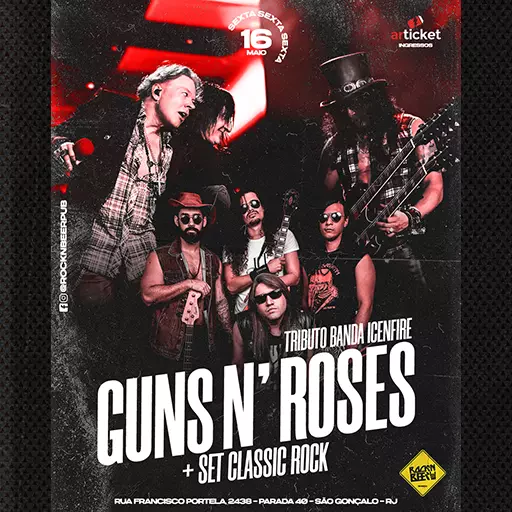 Foto do Evento GUNS N' ROSES - TRIBUTO ICENFIRE