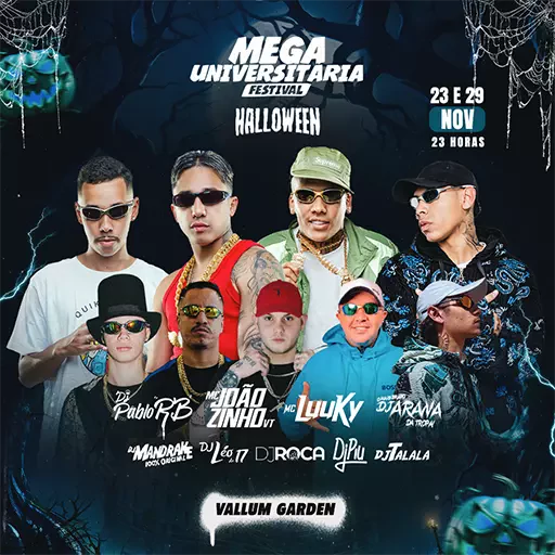 Foto do Evento MEGA UNIVERSITÁRIA - HALLOWEEN 🎃