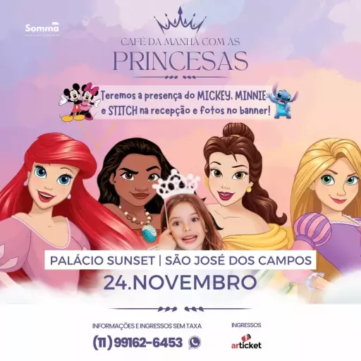 CAFÉ DA MANHÃ COM AS PRINCESAS