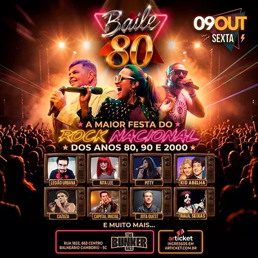 BAILE 80 em BALNEARIO CAMBURIU