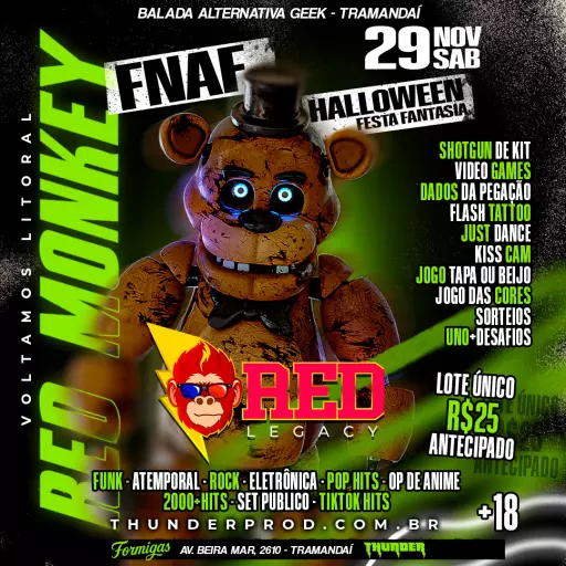 Foto do Evento RED TRAMANDAÍ - Halloween Fnaf