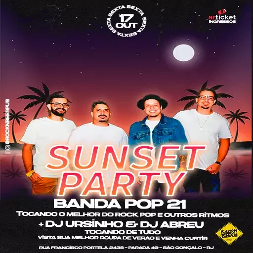 Foto do Evento SUNSET PARTY COM POP 21