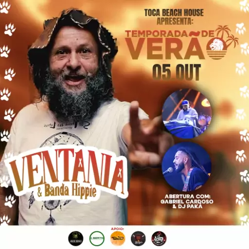 Show com Ventania & Banda hippie