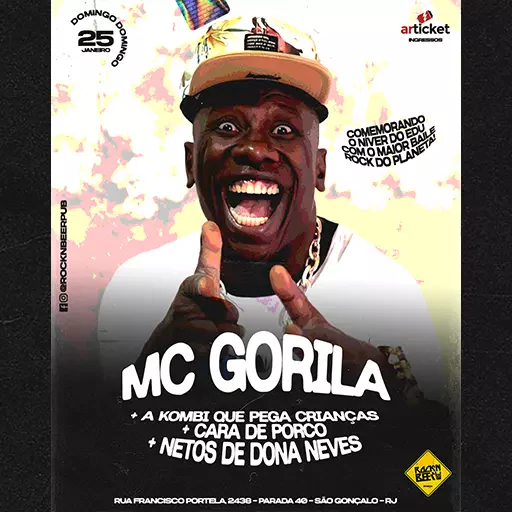 Foto do Evento MC GORILA NO ROCKNBEER!