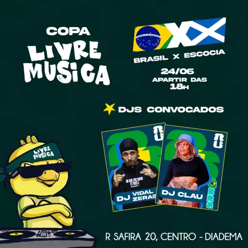 COPA LIVRE 24/06 - BRASIL X ESCÓCIA