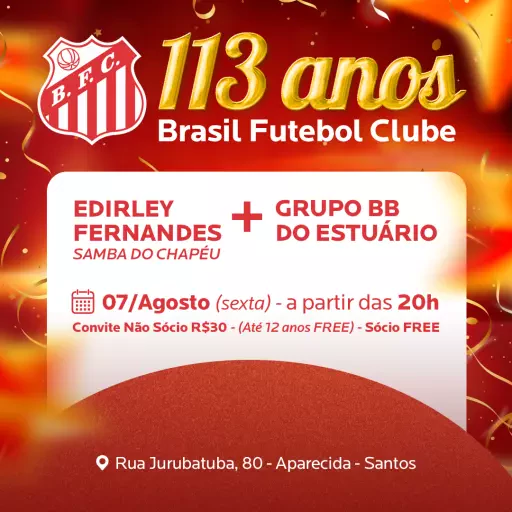 113 Anos do Brasil Futebol Clube