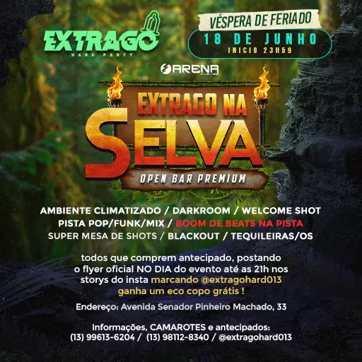 Foto do Evento SELVA OPEN BAR (VÉSPERA DE FERIADO)