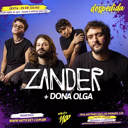 Foto do Evento ZANDER + Dona Olga no Studio1100