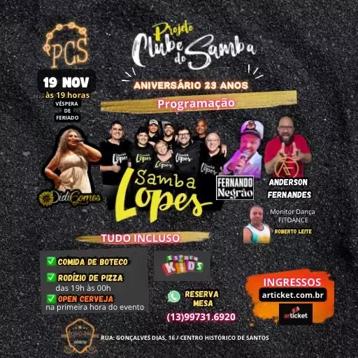 Foto do Evento Projeto Clube do Samba
