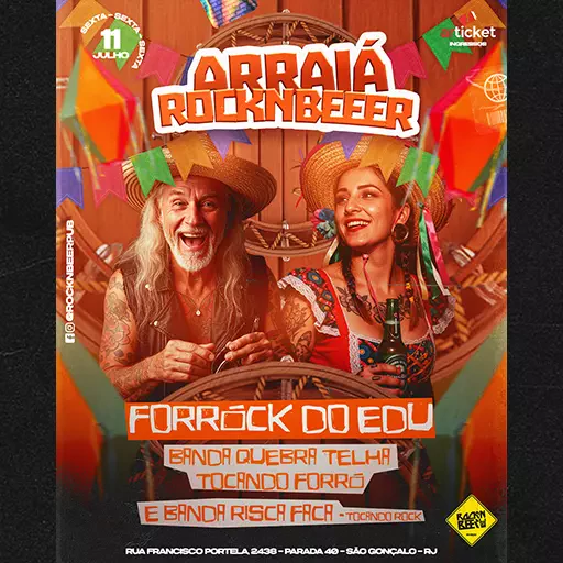 Foto do Evento FORROCK DO EDU - BANDA QUEBRA TELHA