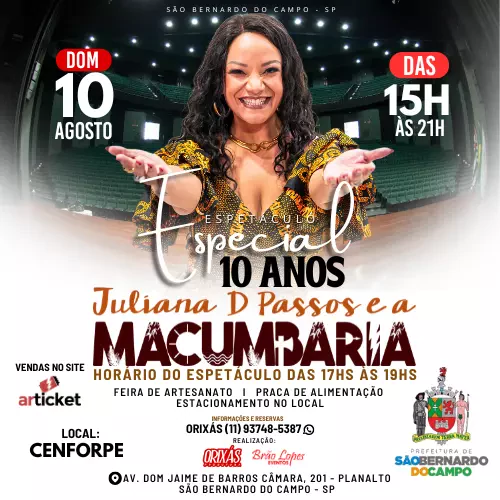Foto do Evento Juliana D Passos e a Macumbaria