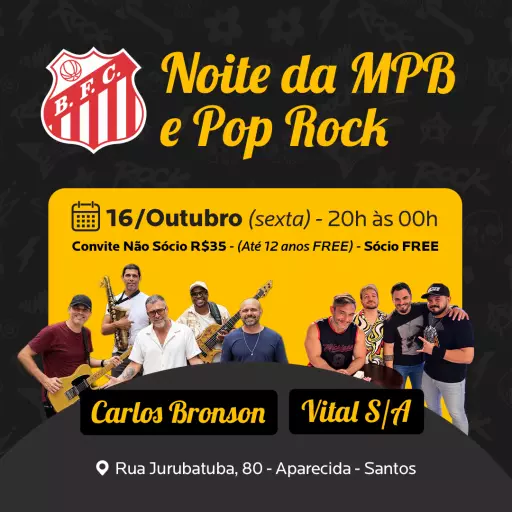 Noite de MPB - Pop Rock.