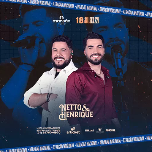 Foto do Evento Netto e Henrique na Mansão