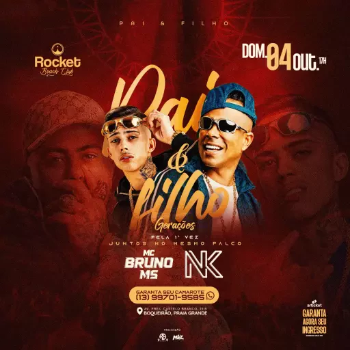 NK e Bruno Ms na Rocket Beach Club