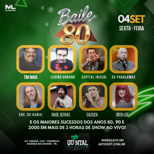 Baile 80 Fazenda Rio Grande