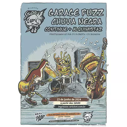 Garage Fuzz + Chuva Negra no 1100