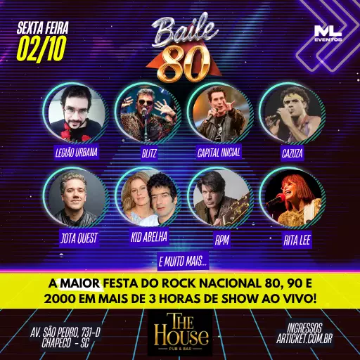 BAILE 80 em Chapecó