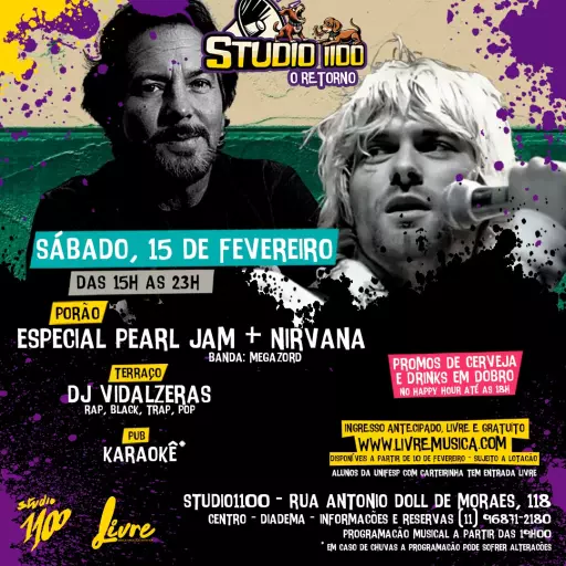 Foto do Evento ESPECIAL PEARL JAM + NIRVANA