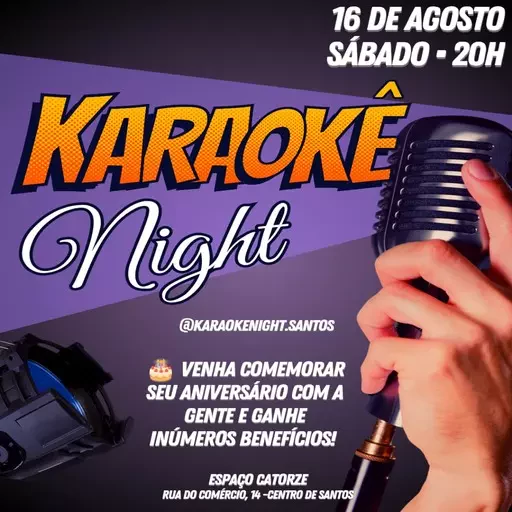 Foto do Evento KARAOKÊ NIGHT - 16/08