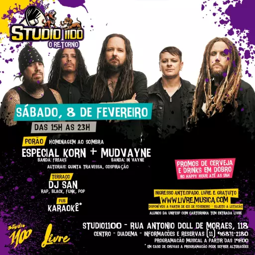 Foto do Evento ESPECIAL KORN + MUDVAYNE + DJ SAN