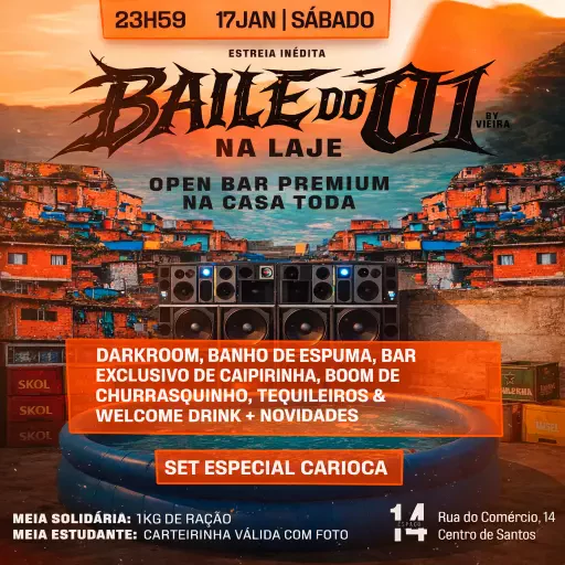 Baile do 01 ! Open bar premium