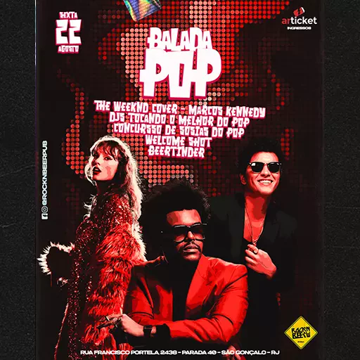 Foto do Evento BALADA POP + THE WEEKND + DJS