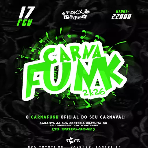 Foto do Evento Fparty: CarnaFunk @startedbarsantos