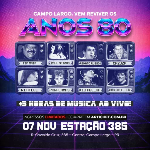 Baile 80 em Campo Largo