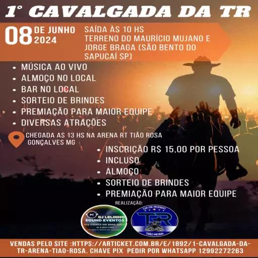 Foto do Evento 1° Cavalgada da TR Arena Tião Rosa
