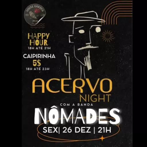 Foto do Evento Acervo night | banda nomades