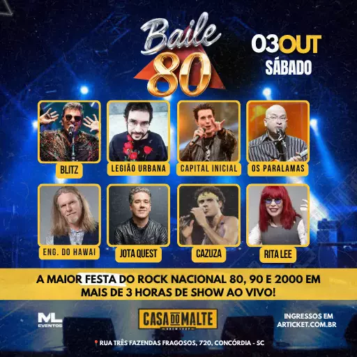 BAILE 80 em Concordia