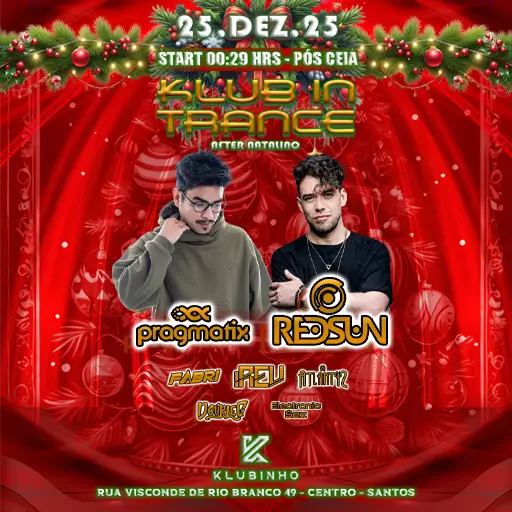 KLUB IN TRANCE - NATAL  25/12.