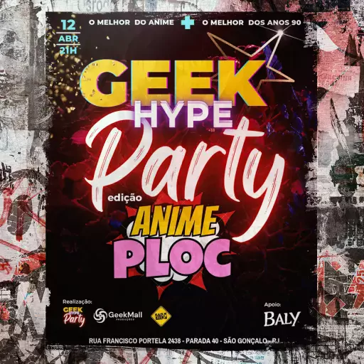 Foto do Evento Geek Hype Party Edição Anime Pop