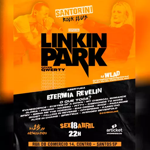 Shark Attack apresenta LINKIN PARK - SANTORINI ROCK CLUB