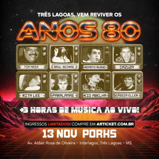 Baile 80 em Três Lagoas