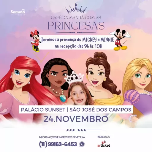 CAFÉ DA MANHÃ COM AS PRINCESAS