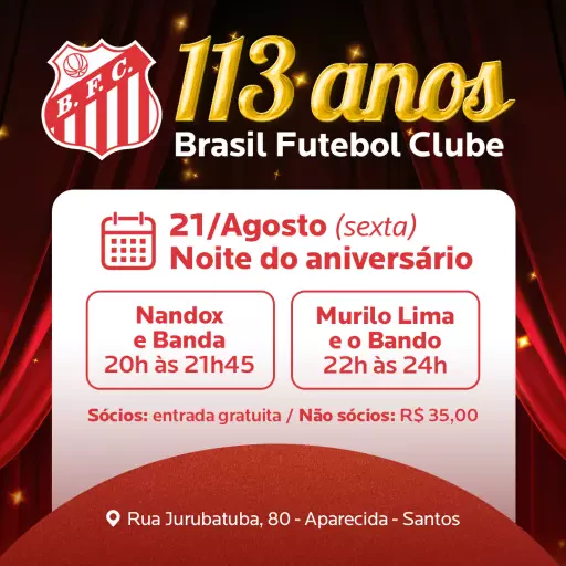 113 Anos do Brasil Futebol Clube