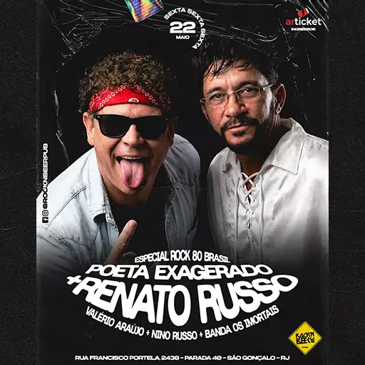 Foto do Evento POETA EXAGERADO + RENATO RUSSO