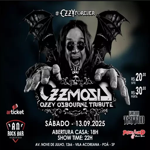 Foto do Evento OZZMOSIS - OZZY OSBOURNE TRIBUTE