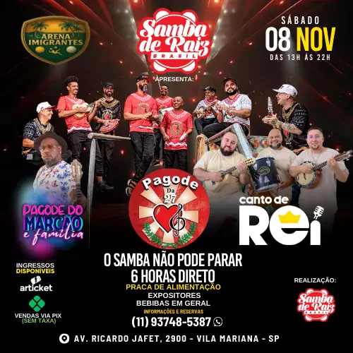 Foto do Evento Samba de Raiz-O SAMBA NÃO PODE PARAR