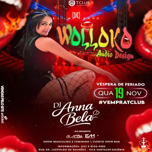 Foto do Evento NOITE WOLLOKO - DJ ANA BELLA