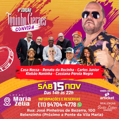 Foto do Evento Toninho Geraes convida: 4ª Edição