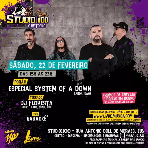 Foto do Evento ESPECIAL SYSTEM OF A DOWN