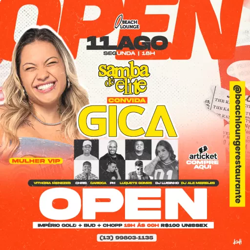 Foto do Evento Samba de Elite convida Gica