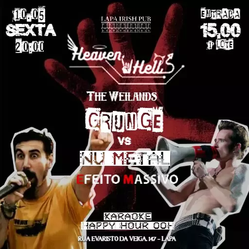 Foto do Evento HEAVEN AND HELL | GRUNGE VS NUMETAL