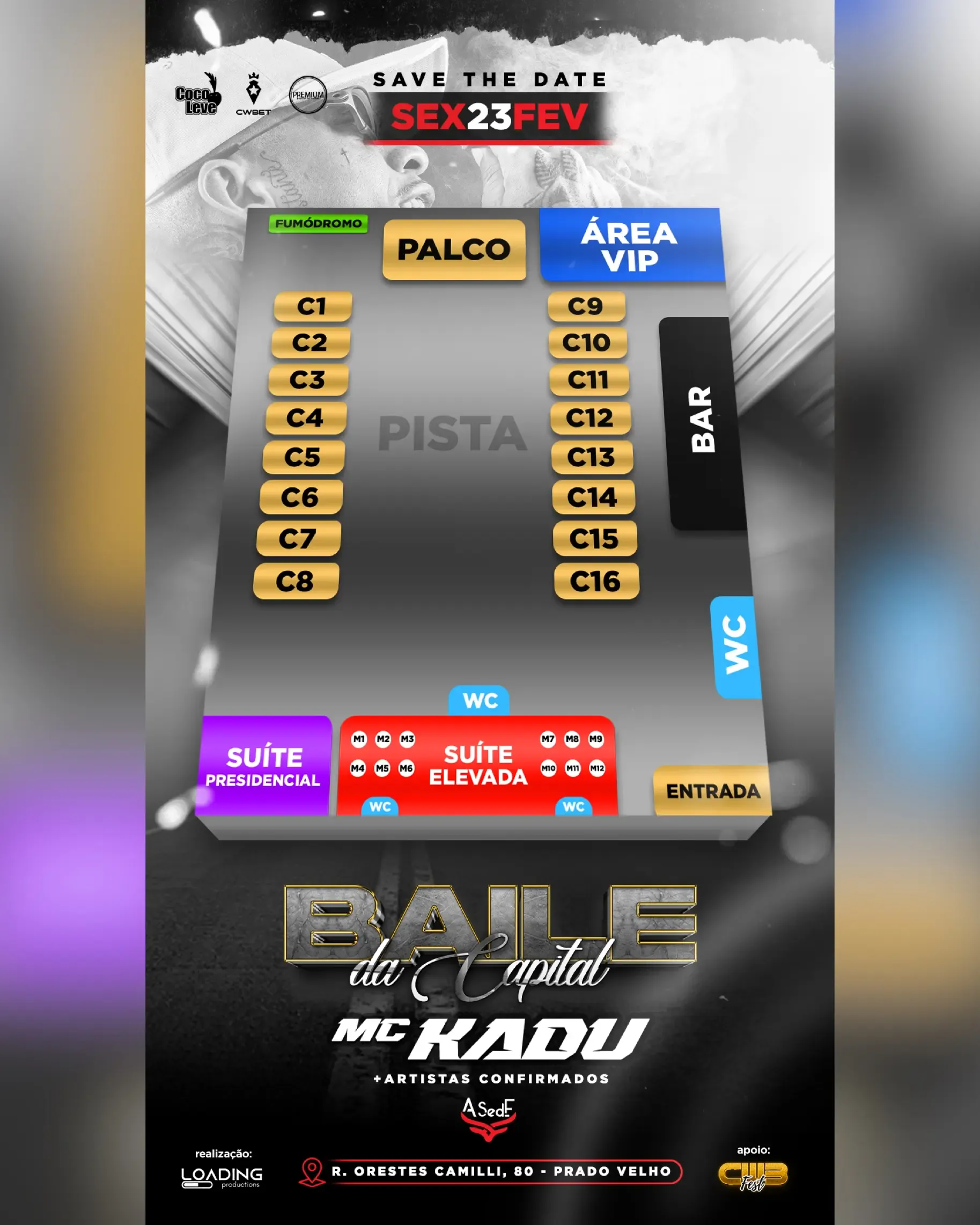 Mapa do evento