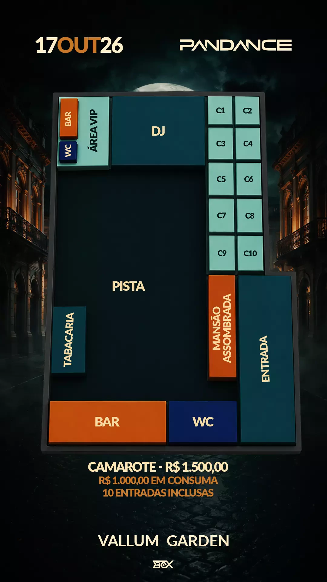 Mapa do evento