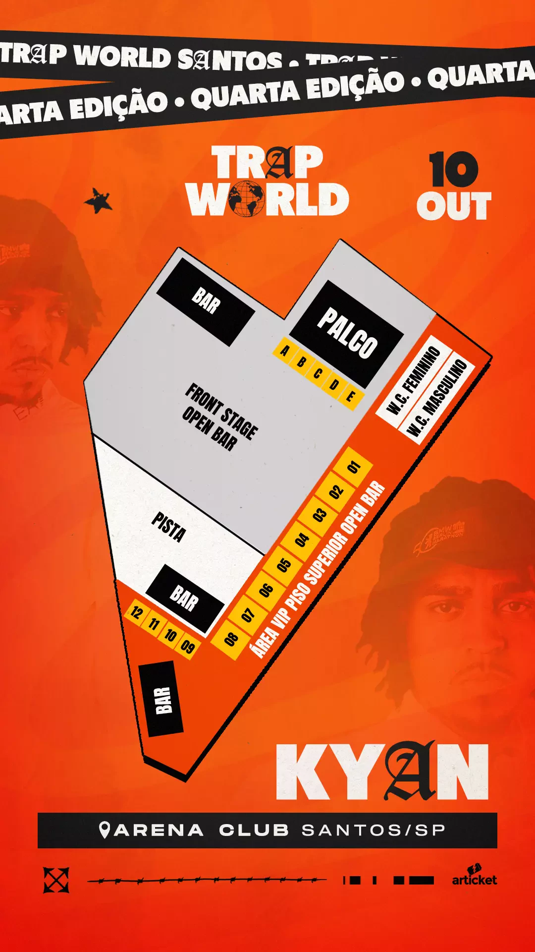 Mapa do evento