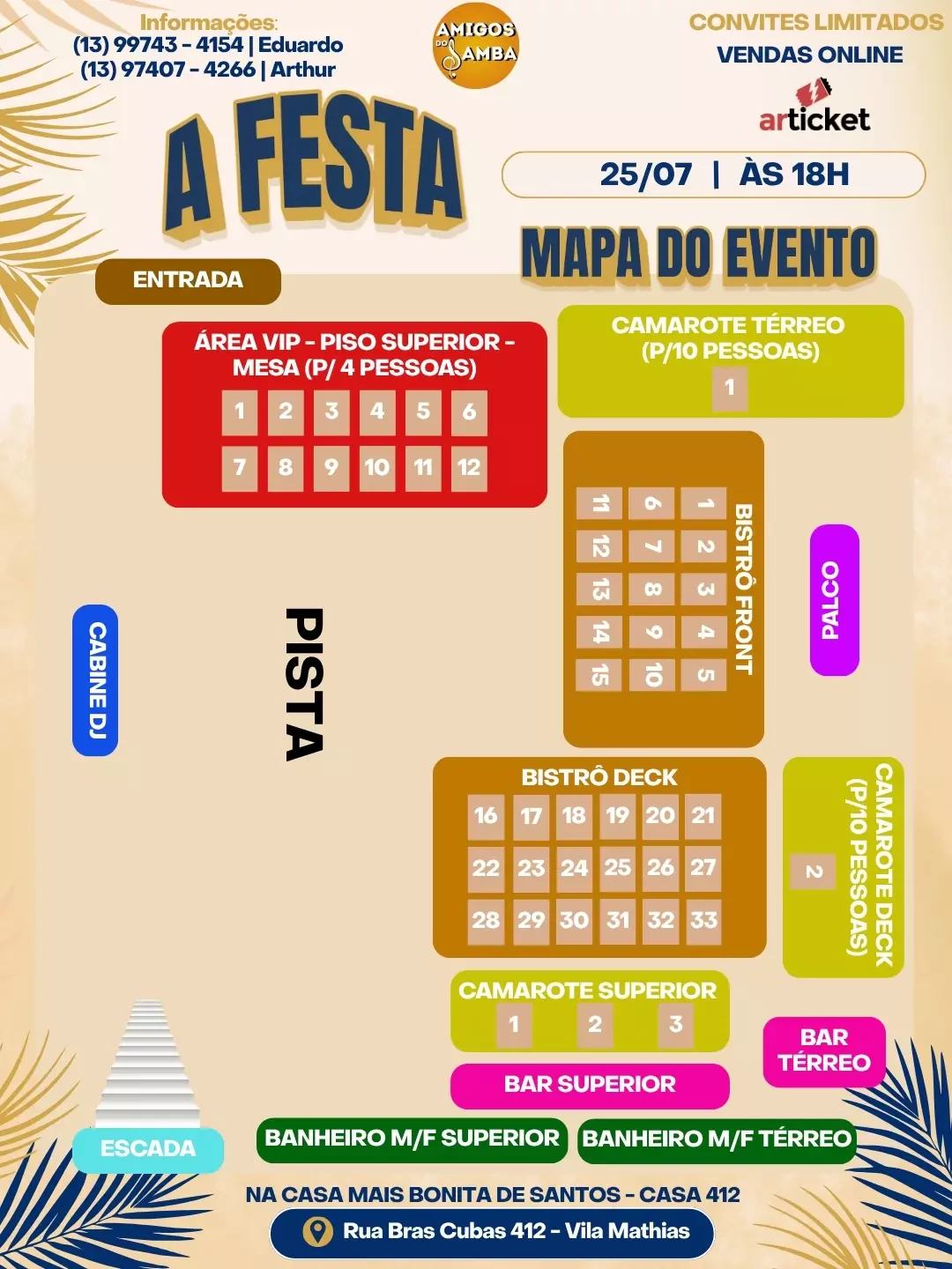 Mapa do evento