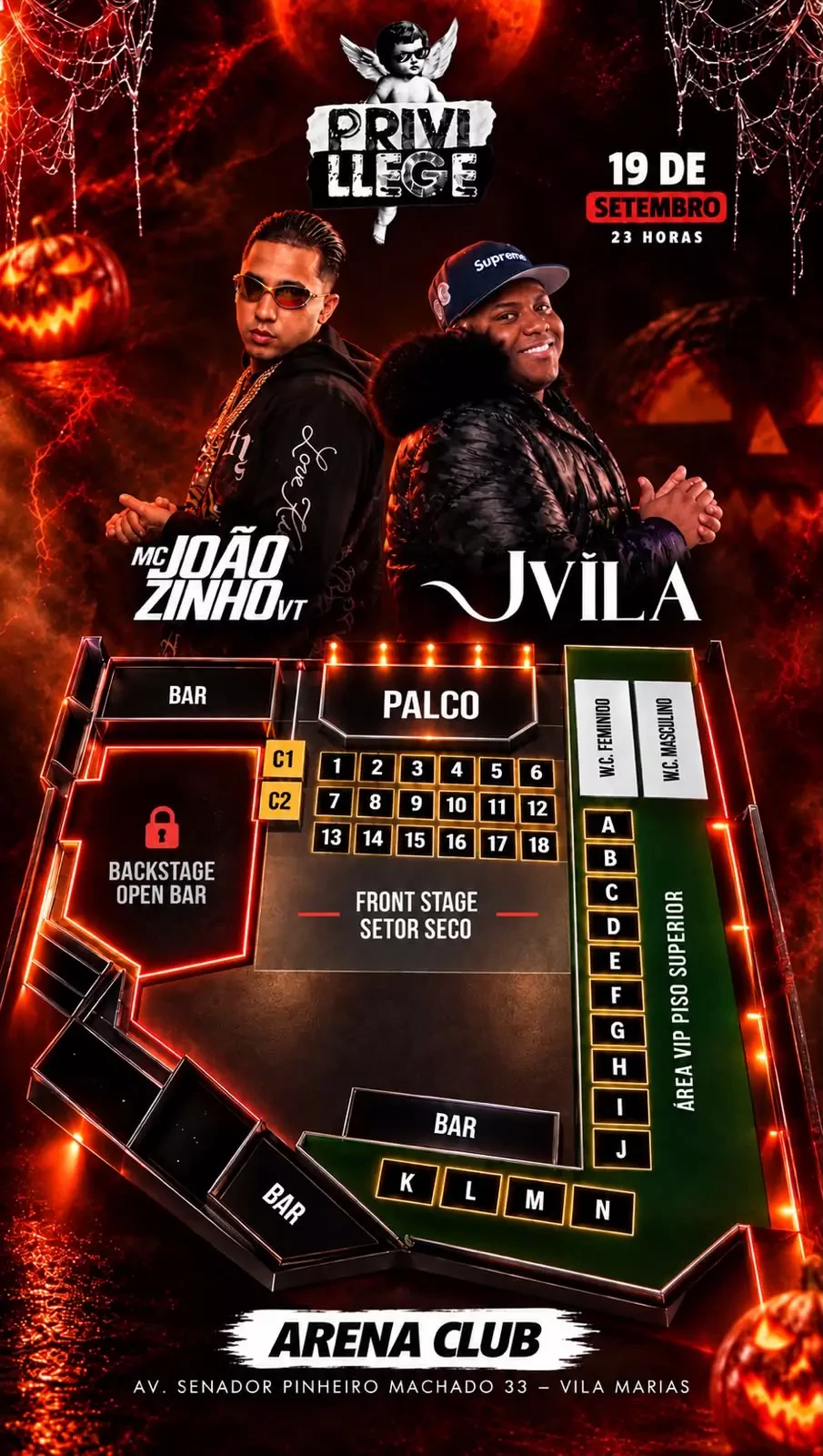 Mapa do evento